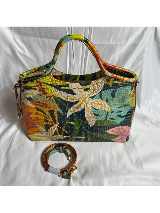 Brahmin Handbags - Women's Brahmin Elaine Retro Jungle Melbourne Leather Satchel